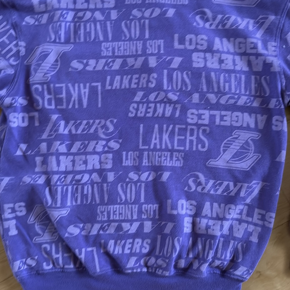 NBA LOS ANGELES LAKERS PURPLE UNISEX HOODIE SIZE XS - Picture 8 of 8